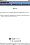 Journal of International Accounting Research Volume 13, No. 1, 2014