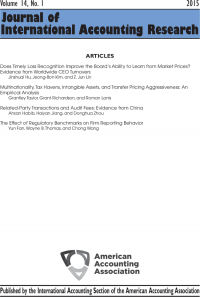 Journal of International Accounting Research Volume 14, No. 1, 2015