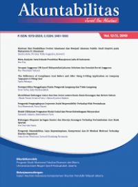 Akuntabilitas: Jurnal Ilmu Akuntansi Vol. 12 No. 1 2019