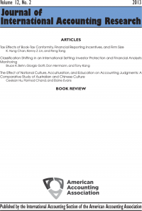 Journal of International Accounting Research Volume 12, No. 2, 2013