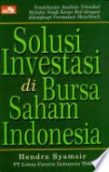 Solusi Investasi Di Bursa Saham Indonesia