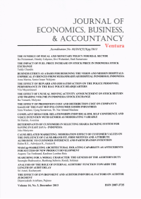 Image of Journal Of Economics, Business & Accountancy Ventura Volume 16, No. 3, December 2013